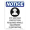 Signmission OSHA Sign, Eye And Ear Protection With Symbol, 24in X 18in Rigid Plastic, 18" W, 24" H, Portrait OS-NS-P-1824-V-12306 - alternate 1